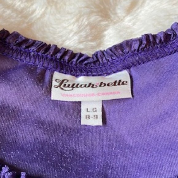 2/$40 Lullah belle Please Mum Purple Dress Girls Size 8 - Picture 3 of 7